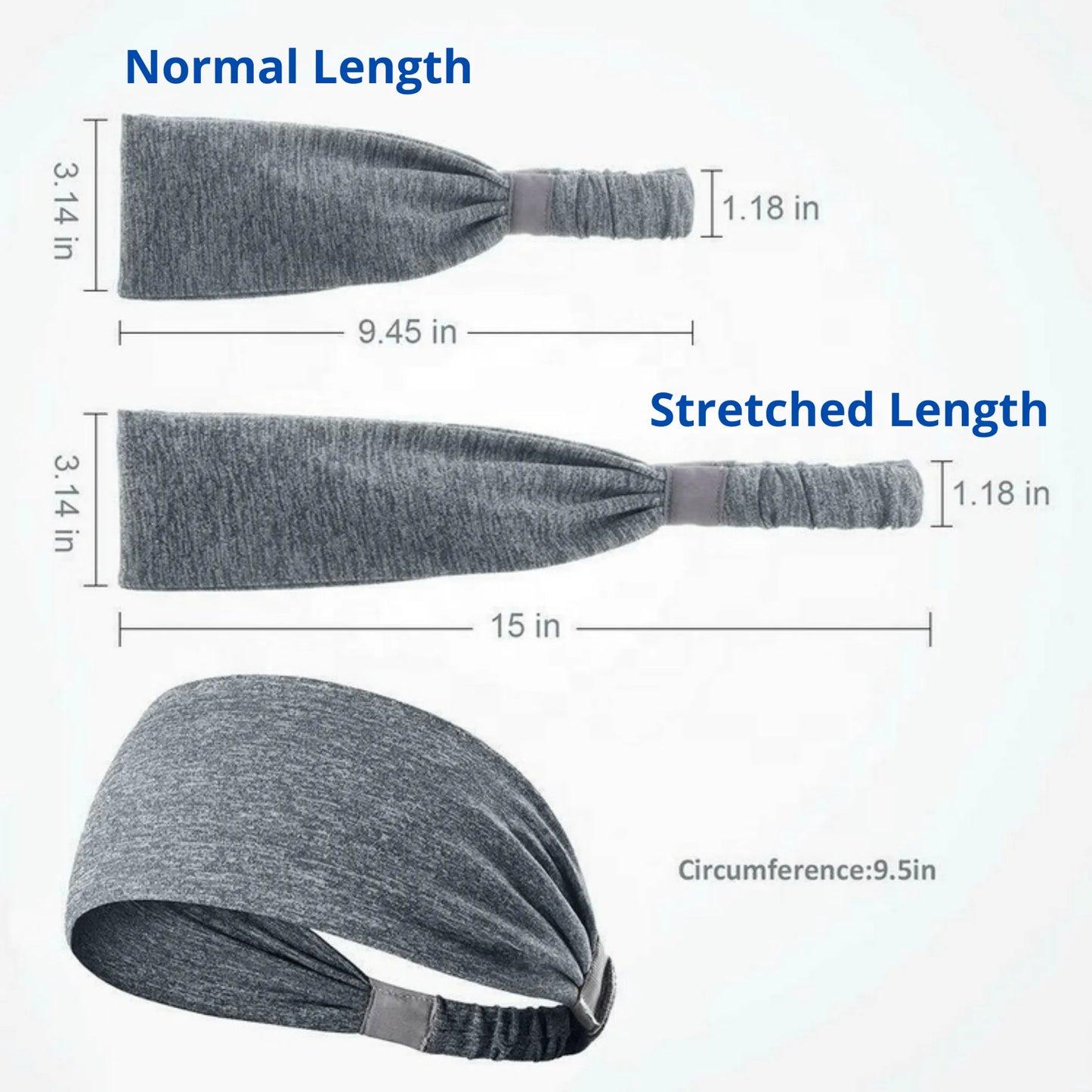 Workout Headbands for Women & Men – Non-Slip, Stretchy, Moisture-Wicking Sports Headbands for Yoga, Fitness, Travel – Multi-Color | Made in USA (1–3 Day Delivery)